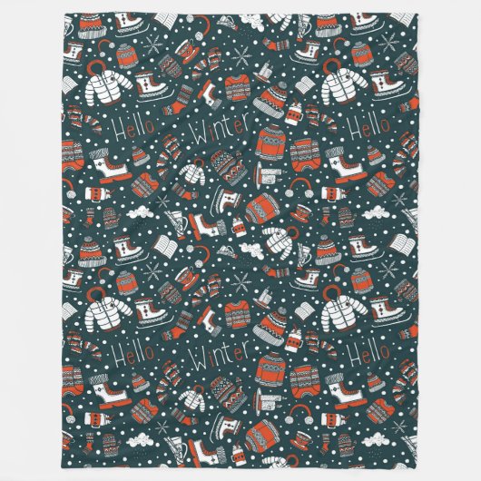 Winterthema Fleece Blanket (Vorderseite)