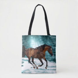 Winterthema Galloping Arabian Pferd Tasche