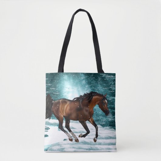 Winterthema Galloping Arabian Pferd Tasche