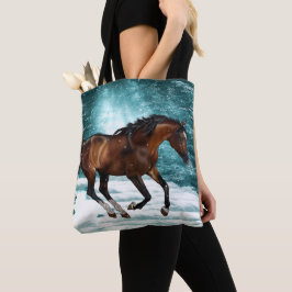 Winterthema Galloping Arabian Pferd Tasche