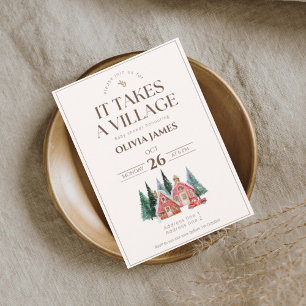 Winterthema ist die Dusche eines Dorfes für Kleink Einladung