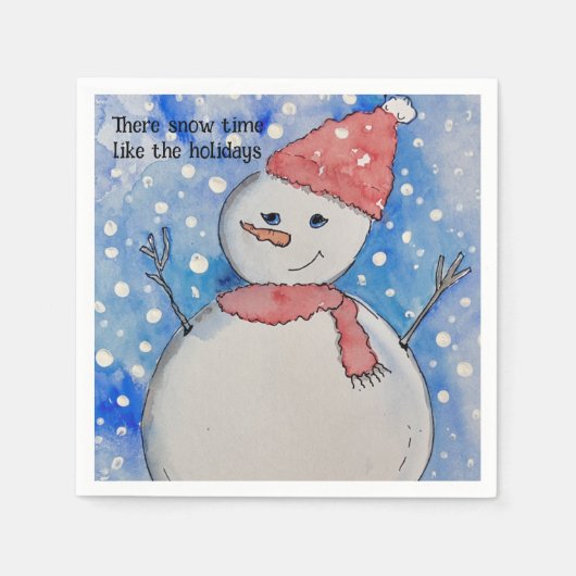 Winterthema Napkins, Standardcocktail Serviette (Vorderseite)