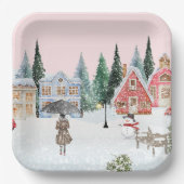 Winterthema Pappteller (Vorderseite)