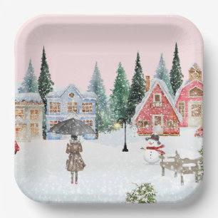 Winterthema Pappteller