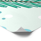 Winterthema: Roter Kardinal Muster. Poster (Ecke)