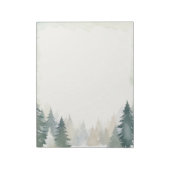 Winterthematische grüne Kiefernbäume schlicht Noti Notizblock (Rotiert)