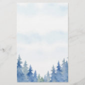 Winterthematische Kiefernbäume schlicht Briefpapier (Vorderseite)