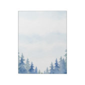 Winterthematische Kiefernbäume schlicht Notizblock (Rotiert)