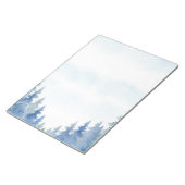 Winterthematische Kiefernbäume schlicht Notizblock (angewinkelt)