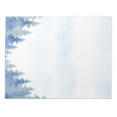 Winterthematische Kiefernbäume schlicht Notizblock (Vorderseite)