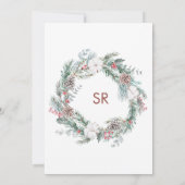 Winterthematische niedliche Bärenspielzeug-Kaffeem Einladung (Rückseite)