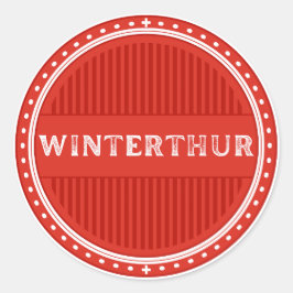 Winterthur City Pride Emblem – Swiss Identity Runder Aufkleber