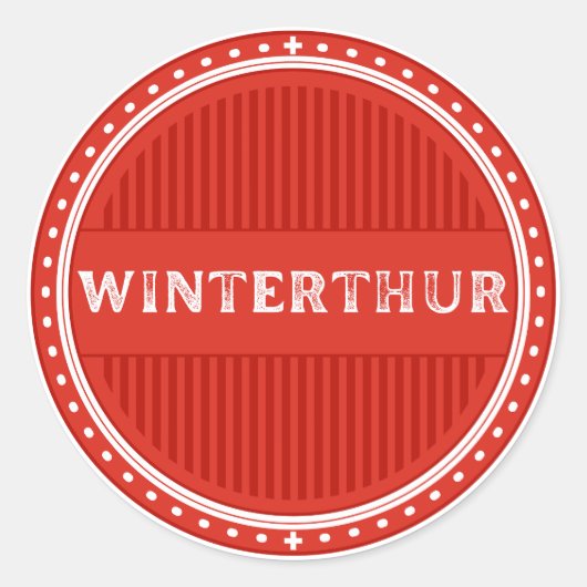 Winterthur City Pride Emblem – Swiss Identity Runder Aufkleber (Vorderseite)