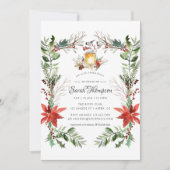 Wintertide Woodland Weihnachts-Brautparty Einladung (Vorderseite)