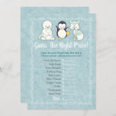 Wintertiere Baby schätzt das richtige Spiel (Vorne/Hinten)