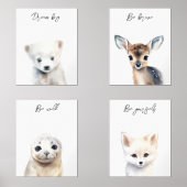 Wintertiere Geschlechtsneutrale Babyduschgeschenke Bilderwand Sets (Vorderseite)