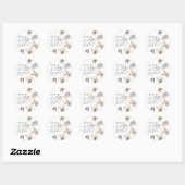 Wintertiere Geschlechtsneutrale Pop Babydusche Runder Aufkleber (Blatt)