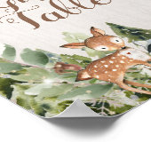Wintertiere Holzflora Tafelschild Poster (Ecke)