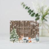 Wintertiere Holzschneeflocken Bücher für Baby Postkarte (Stehend Vorderseite)