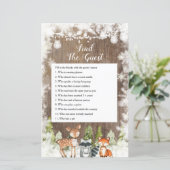 Wintertiere Holzschneeflocken Finden Sie das Game (Stehend Vorderseite)