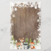 Wintertiere Holzschneeflocken Finden Sie das Game (Rückseite)