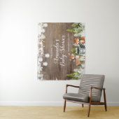 Wintertiere Holzschneeflocken Kinderdusche Willkom Wandteppich (Beispiel)