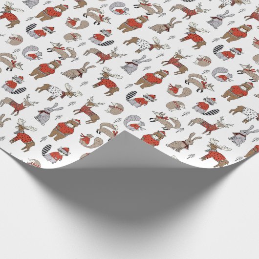 Wintertiere im Süßwasser Geschenkpapier (Ecke)