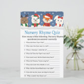 Wintertiere Kinderzimmer Rhyme Quiz Kinderduschens (Stehend Vorderseite)