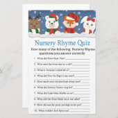 Wintertiere Kinderzimmer Rhyme Quiz Kinderduschens (Vorne/Hinten)