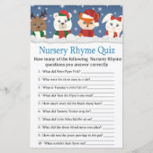 Wintertiere Kinderzimmer Rhyme Quiz Kinderduschens (Vorderseite)