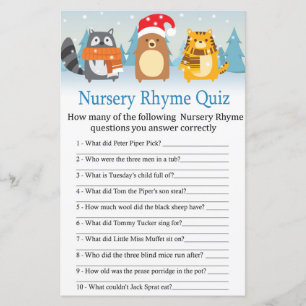 Wintertiere Kinderzimmer Rhyme Quiz Kinderduschens