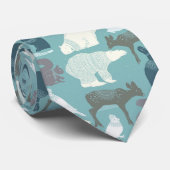 Wintertiere Krawatte (Gerollt)