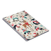 Wintertiere Nahtlose Muster-Notebook Notizblock (Rechte Seite)