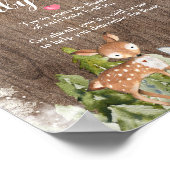 Wintertiere Schneeflocken Holz Raten Sie das Baby  Poster (Ecke)