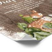 Wintertiere Schneeflocken Holzspätabenteuer Poster (Ecke)