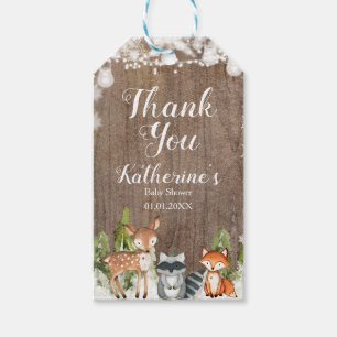 Wintertiere Snowflakes Baby Dusche Danke Geschenkanhänger