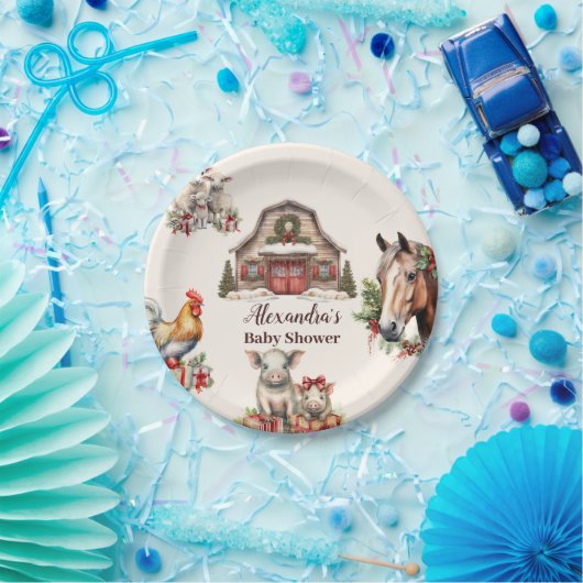 Wintertiere Weihnachten Pappteller (Party)