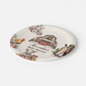 Wintertiere Weihnachten Pappteller (Schrägansicht)