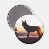 Wintertierische Silhouette Magnet (Vorderseite/Rückseite)