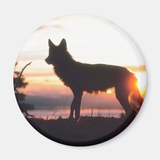 Wintertierische Silhouette Magnet (Vorne)