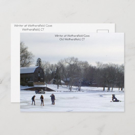 Wintertime Fun - Wethersfield, CT Postkarte (Vorne/Hinten)