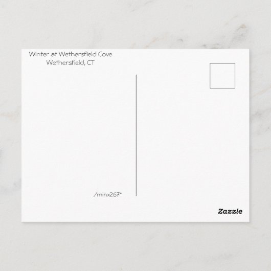 Wintertime Fun - Wethersfield, CT Postkarte (Rückseite)