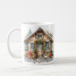 Wintertime Happy Holidays Country Cottage Kaffeetasse