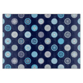 Wintertime Polka Dot Blue Cutting Board Schneidebrett (Vorderseite)