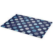 Wintertime Polka Dot Blue Cutting Board Schneidebrett (Ecke)