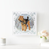 Wintertime Quadratische Wanduhr (Zuhause)