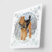 Wintertime Quadratische Wanduhr (Winkel)