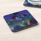 Wintertime Reading Getränkeuntersetzer (Linke Seite)