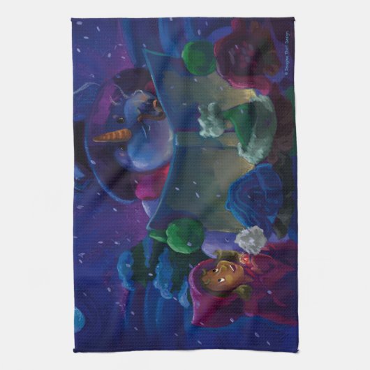 Wintertime Reading Küchentuch (Vertikal)