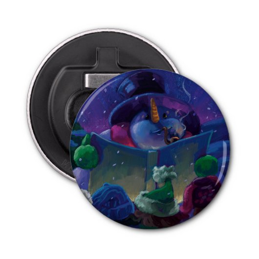 Wintertime Reading Painting Flaschenöffner (Vorderseite)